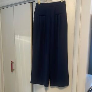 Elegant Navy Wide-Leg Pants